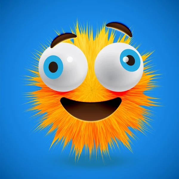 High-detailed 3D bont smiley emoticon, vector illustratie — Stockvector