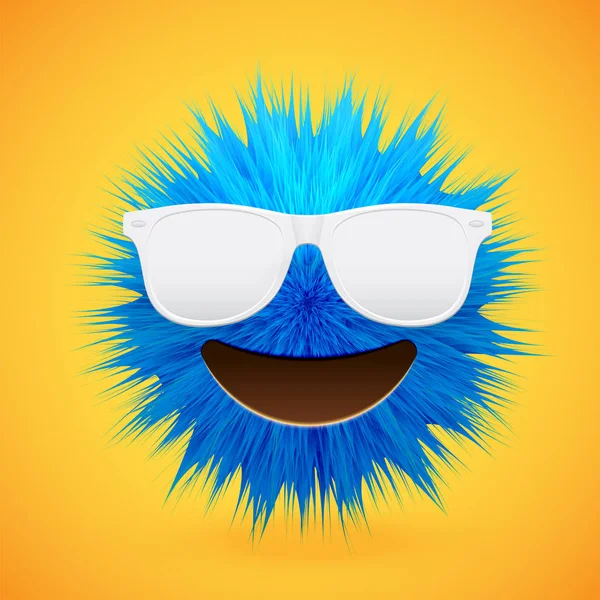 Emoticono sonriente de piel 3D de alto detalle, ilustración vectorial — Vector de stock