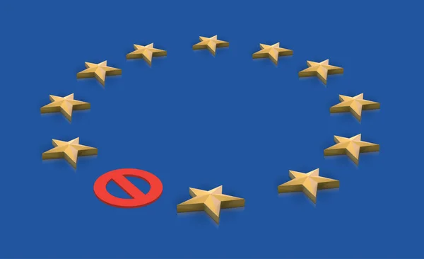 Illustratie voor Brexit-Groot-Brittannië verlaat de EU, Vector — Stockvector