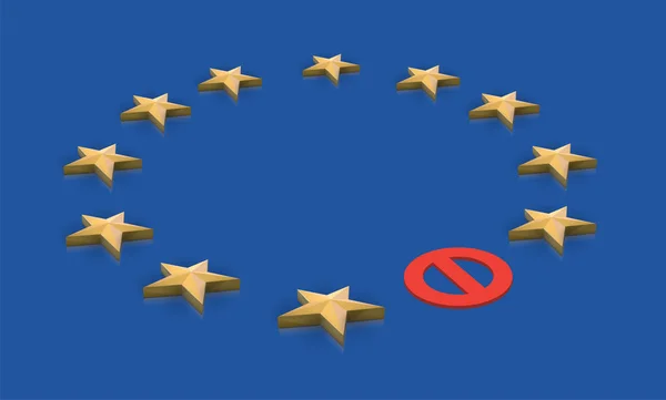 Ilustracja dla Brexit-Wielka Brytania opuszczając UE, wektor — Wektor stockowy