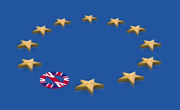 Illustrazione per BREXIT - Gran Bretagna che lascia l'UE, vettore — Vettoriale Stock