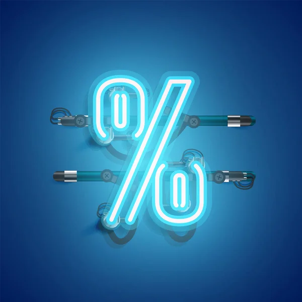 Reális neon karakter vezetékek és a konzol, vektor Illustra — Stock Vector