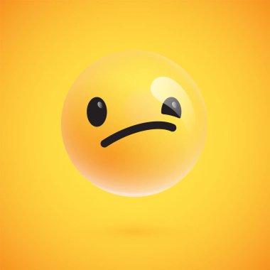 Web için sevimli yüksek detaylı sarı ifade, vektör illüstrasyon