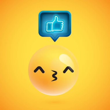 Başparmak yukarı işareti, vektör çizimi ile yüksek ayrıntılı ifade