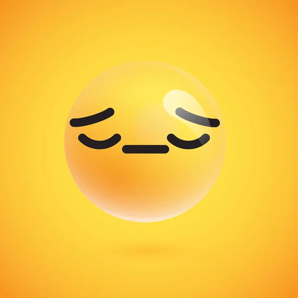 Emoticono amarillo lindo y detallado para la web, ilustración vectorial — Vector de stock