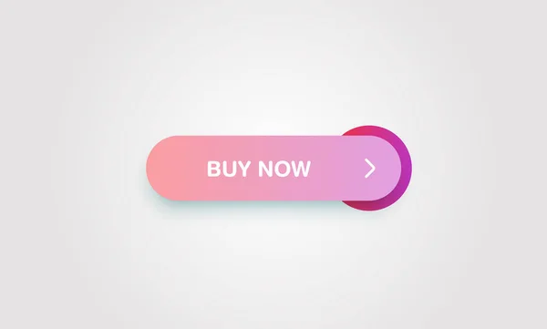 Bunter, glänzender und sauberer Knopf für Webseiten und Online-Nutzung, Vektorillustration — Stockvektor