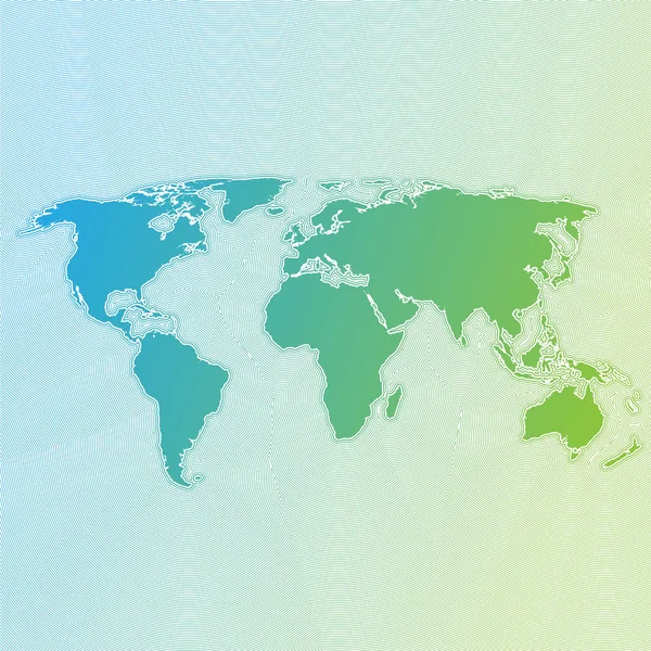 Carte du monde colorée réalisée par boules et lignes, illustration vectorielle — Image vectorielle