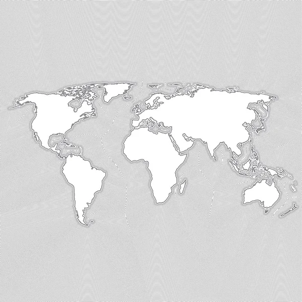 Mapa colorido del mundo hecho por bolas y líneas, ilustración vectorial — Vector de stock