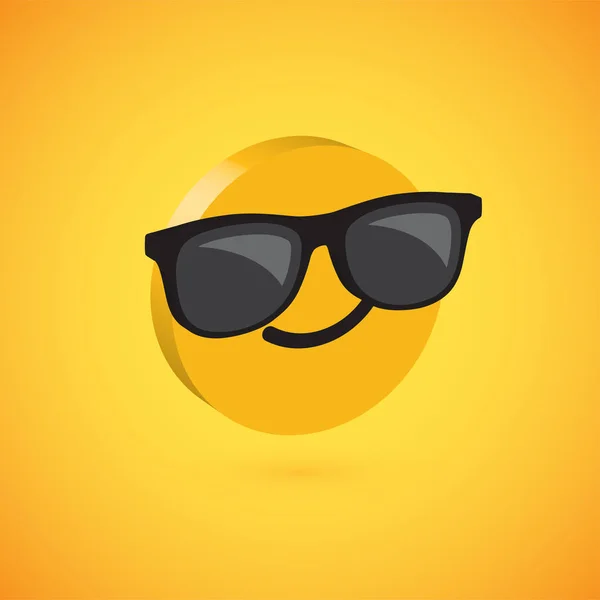 Emoticono de disco 3D de alto detalle amarillo, ilustración vectorial — Vector de stock