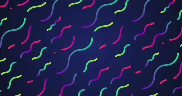 Kleurrijke Neon onderbroken lijnen, vector illustratie — Stockvector