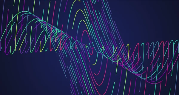 Lignes pointillées au néon coloré, illustration vectorielle — Image vectorielle