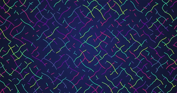 Bunte neongestrichelte Linien, Vektorillustration — Stockvektor