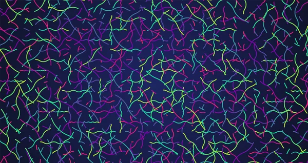 Färgglada Neon streckade linjer, vektor illustration — Stock vektor