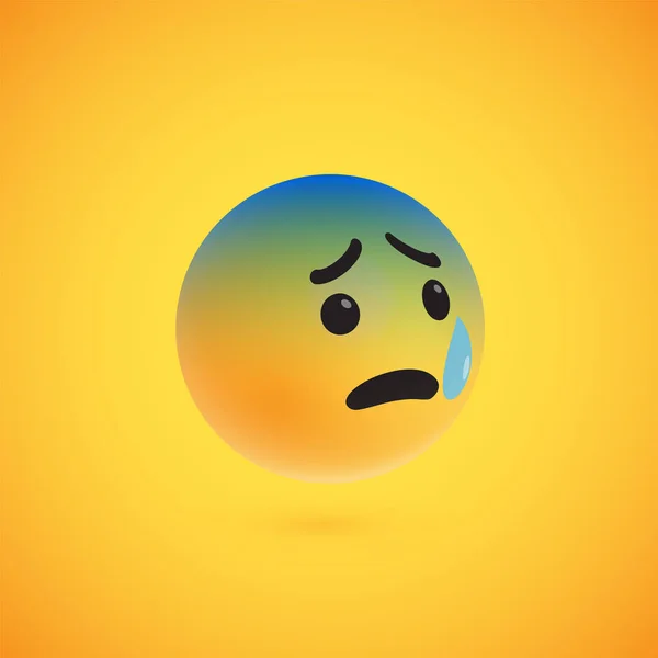 Emoticono 3D amarillo de alto detalle lindo para web, ilustración vectorial — Vector de stock