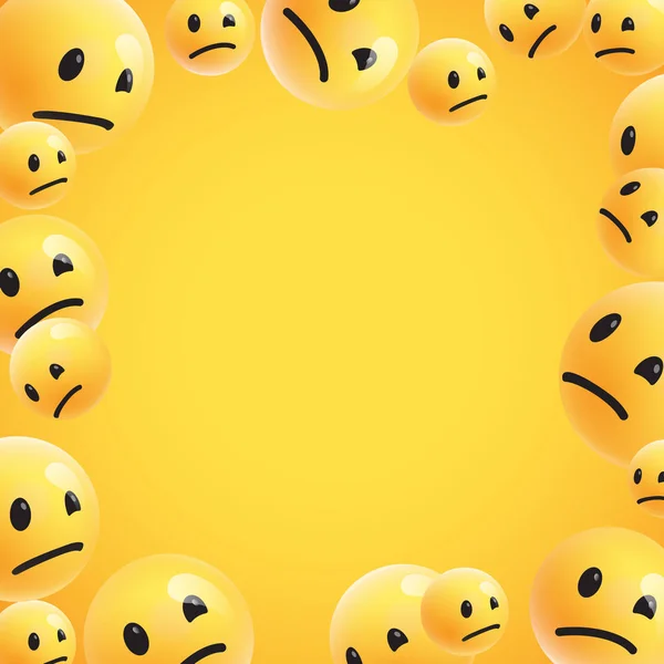 stock vector Group of high detailed yellow emoticons, vector illustration