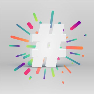 Renkli arka plan, vektör illustartion ile bir fontset 3d karakter