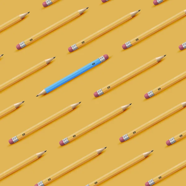 Високий деталізований барвистий фон з олівцями, Векторні ілюстрації — стоковий вектор