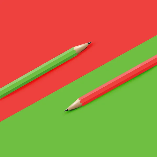 Alto sfondo colorato dettagliato con matite, illustrazione vettoriale — Vettoriale Stock