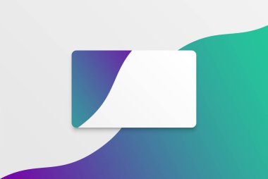 Renkli tasarımlı renkli modern beyaz kart şablonu