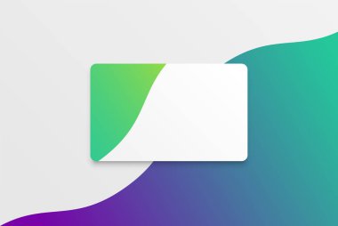 Renkli tasarımlı renkli modern beyaz kart şablonu