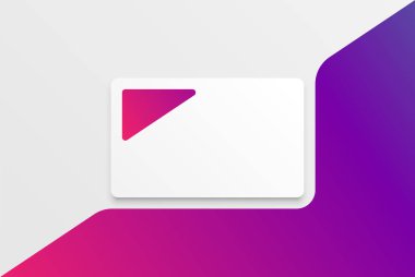 Renkli tasarımlı renkli modern beyaz kart şablonu