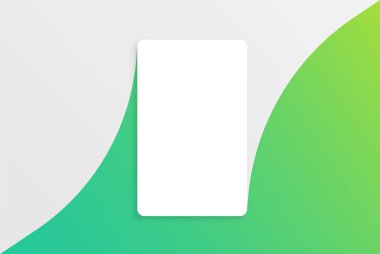 Renkli tasarımlı renkli modern beyaz kart şablonu