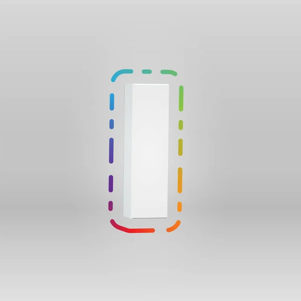Renkli arka plan, vektör illustartion ile bir fontset 3d karakter — Stok Vektör