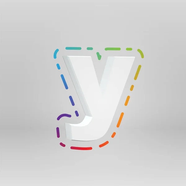 Personaje 3D de una fuente con fondo colorido, ilustración vectorial — Vector de stock