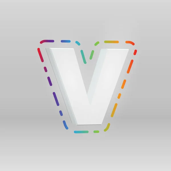 3D-s karakter egy fontset színes háttérrel, vektor illustartion — Stock Vector