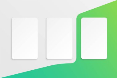 Renkli tasarımlı renkli modern beyaz kart şablonu