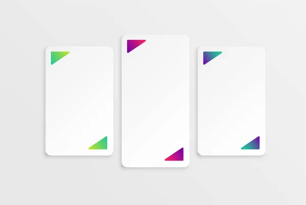 Modelo Cartão Branco Moderno Colorido Com Design Colorido — Vetor de Stock