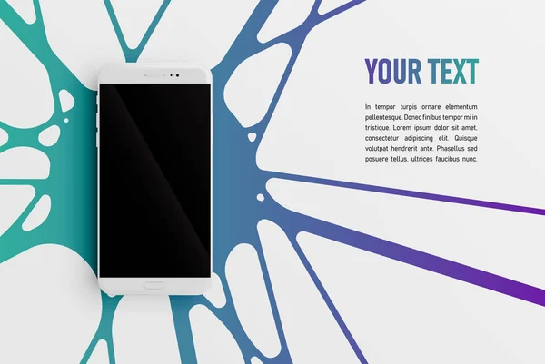 Modèle Smartphone Coloré Pour Publicité Illustration Vectorielle — Image vectorielle