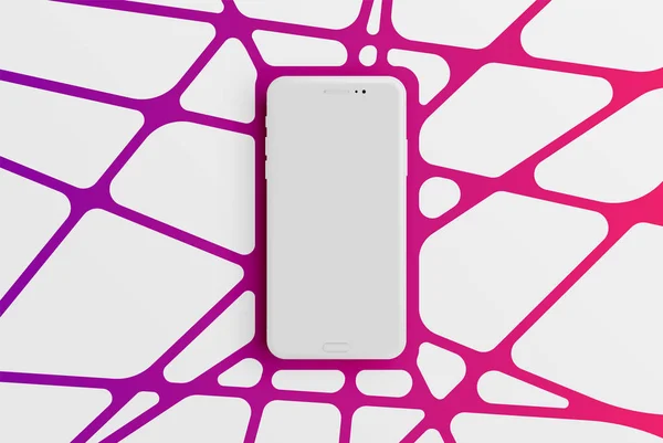 Modèle Smartphone Coloré Pour Publicité Illustration Vectorielle — Image vectorielle