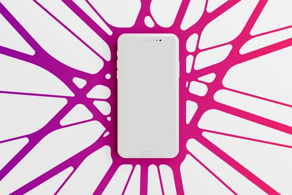 Modèle Smartphone Coloré Pour Publicité Illustration Vectorielle — Image vectorielle