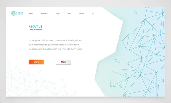 Modello di sito web pulito e moderno, illustrazione vettoriale — Vettoriale Stock