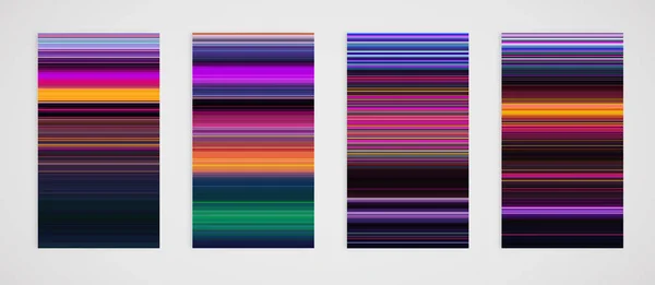 Цветной набор горизонтальных линий фона, векторные иллюстрации — стоковый вектор