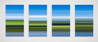 Renkli yatay çizgiler arka planlar kümesi, vektör illustratio