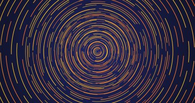 Renkli neon daire kesik çizgiler, vektör illüstrasyon