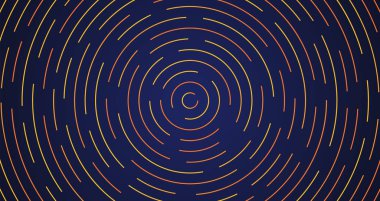 Renkli neon daire kesik çizgiler, vektör illüstrasyon