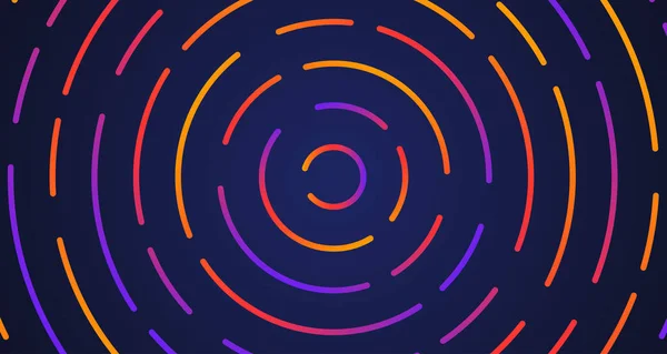 Coloré néon cercle pointillé lignes, illustration vectorielle — Image vectorielle