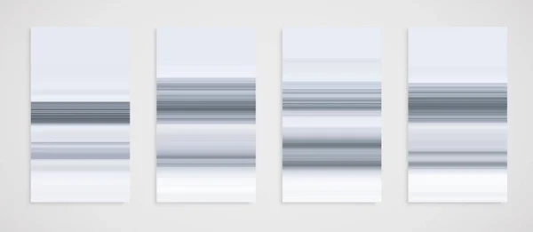Buntes Set aus vier Linienmustern, Vektorillustration — Stockvektor