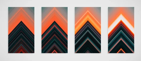 ●4線模様のカラフルなセット、ベクトルイラスト — ストックベクタ