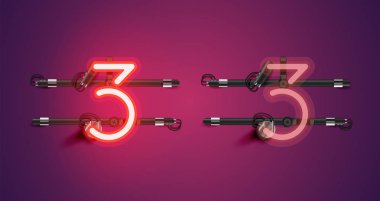 Gerçekçi parlayan mor neon charcter (a/off))