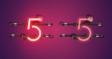 Gerçekçi parlayan mor neon charcter (a/off))