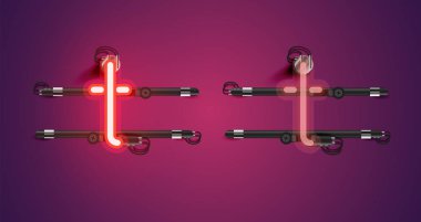 Gerçekçi parlayan mor neon charcter (a/off))