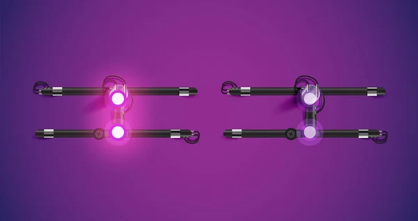 Фиолетовый неоновый шарчер Рэдклиффа — стоковый вектор