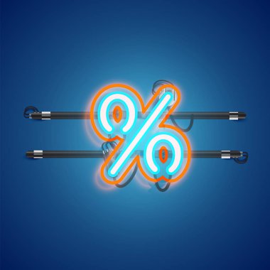 Bir fontset'ten gerçekçi parlayan çift neon charcter