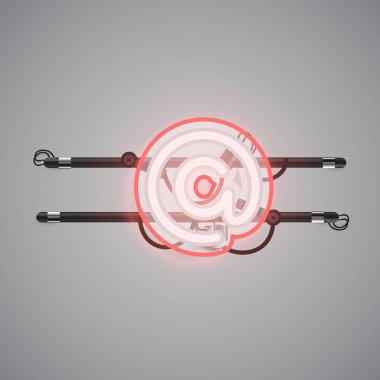 Bir fontset'ten gerçekçi parlayan çift neon charcter