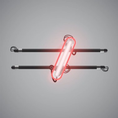 Bir fontset'ten gerçekçi parlayan çift neon charcter