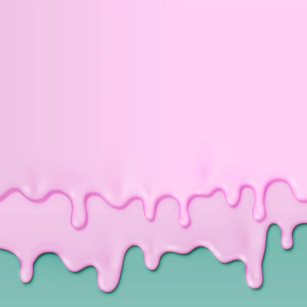 Crème fondante réaliste, illustration vectorielle — Image vectorielle